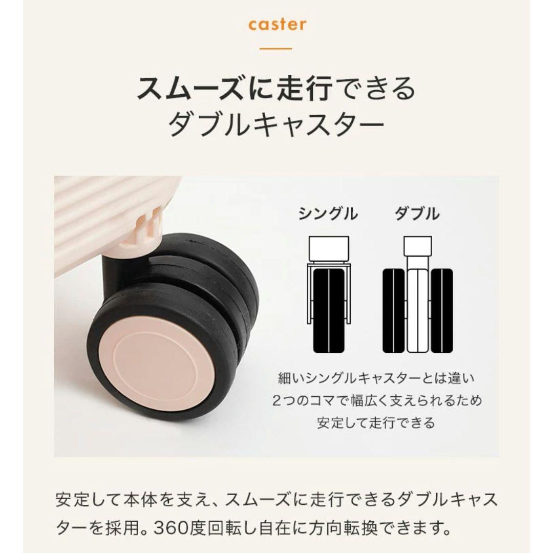新品◎折りたたみキャリーケース キャリーバッグ 58L 2泊3日 ベージュ