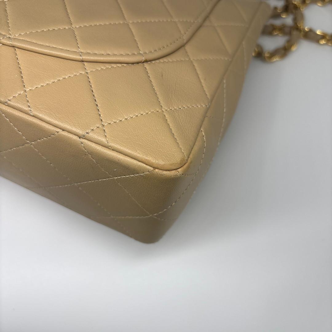 極美品 シャネル マトラッセ バイカラー ベージュ ショルダーバッグ レディース