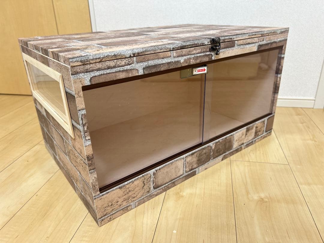 ハムスター レオパ 小動物 爬虫類 木製 ケージ 450×400×300
