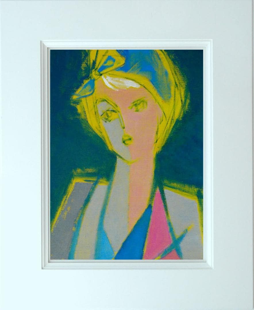 油絵 菅家令子 絵 絵画 インテリア F6-080612 人物 女性像