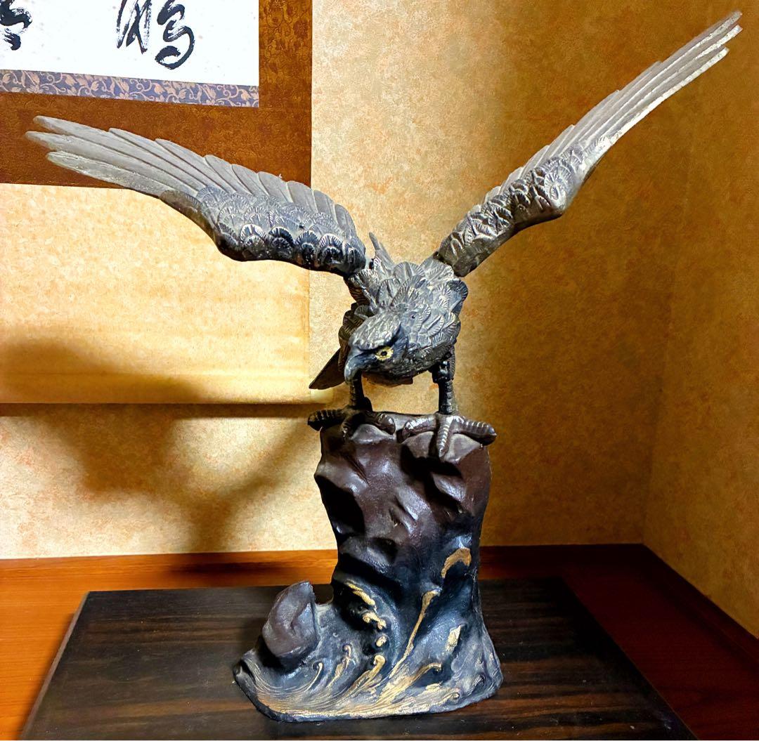 鷹 鷲 アンティーク 置物 オブジェ 現状保管品 詳細不明