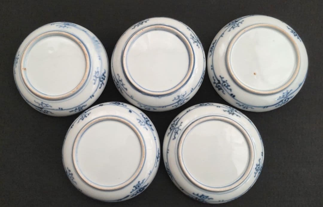 古伊万里　色絵　上手　小皿　５客