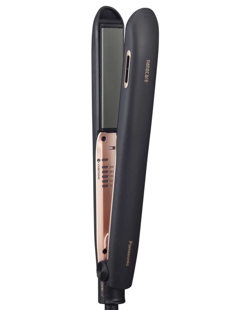 パナソニック ストレートヘアアイロン ナノイー搭載 ナノケア 黒 EH-HS99