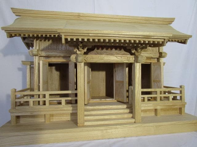 手作り神明造り神社（模型）匠の技　神社仏閣　木製　桐
