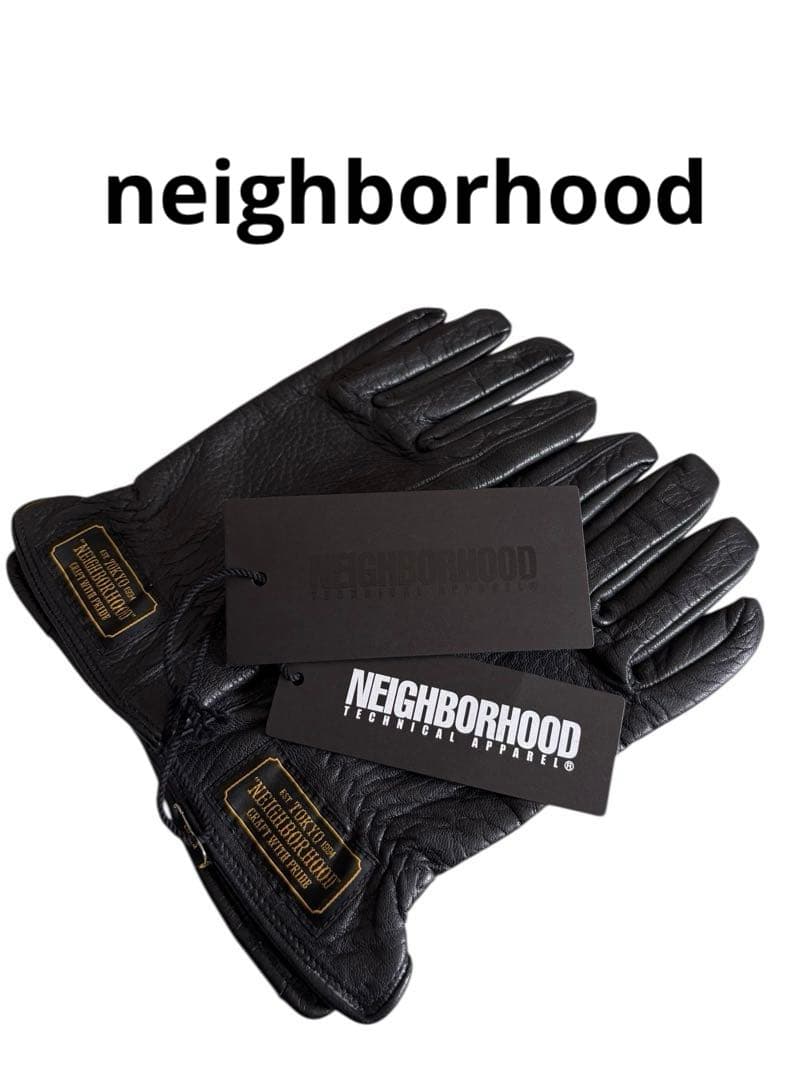 新品　タグ付き　NEIGHBORHOOD 鹿革 レザーグローブ ブラック M