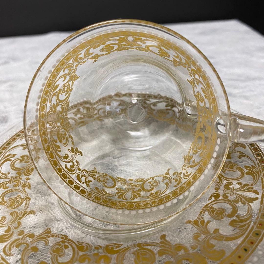 アンティーク ムラーノ サルヴィアティ グラス スモール カップ＆ソーサー