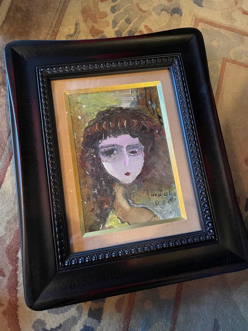 絵画　織田廣喜　オダヒロキ　少女　油彩　織田ひろき　美術品　アート　おだひろき
