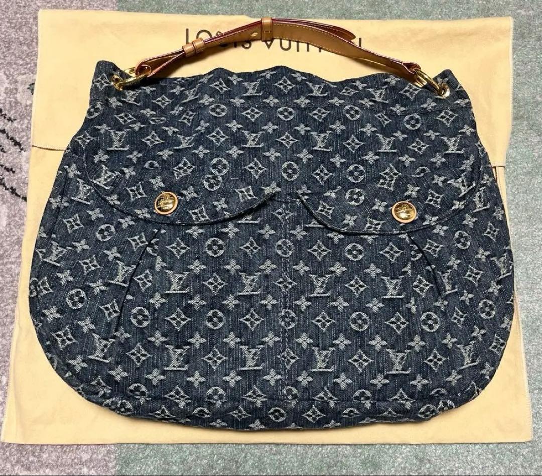 【美品】LOUIS VUITTONモノグラムデニムデイリーGMショルダーバッグ