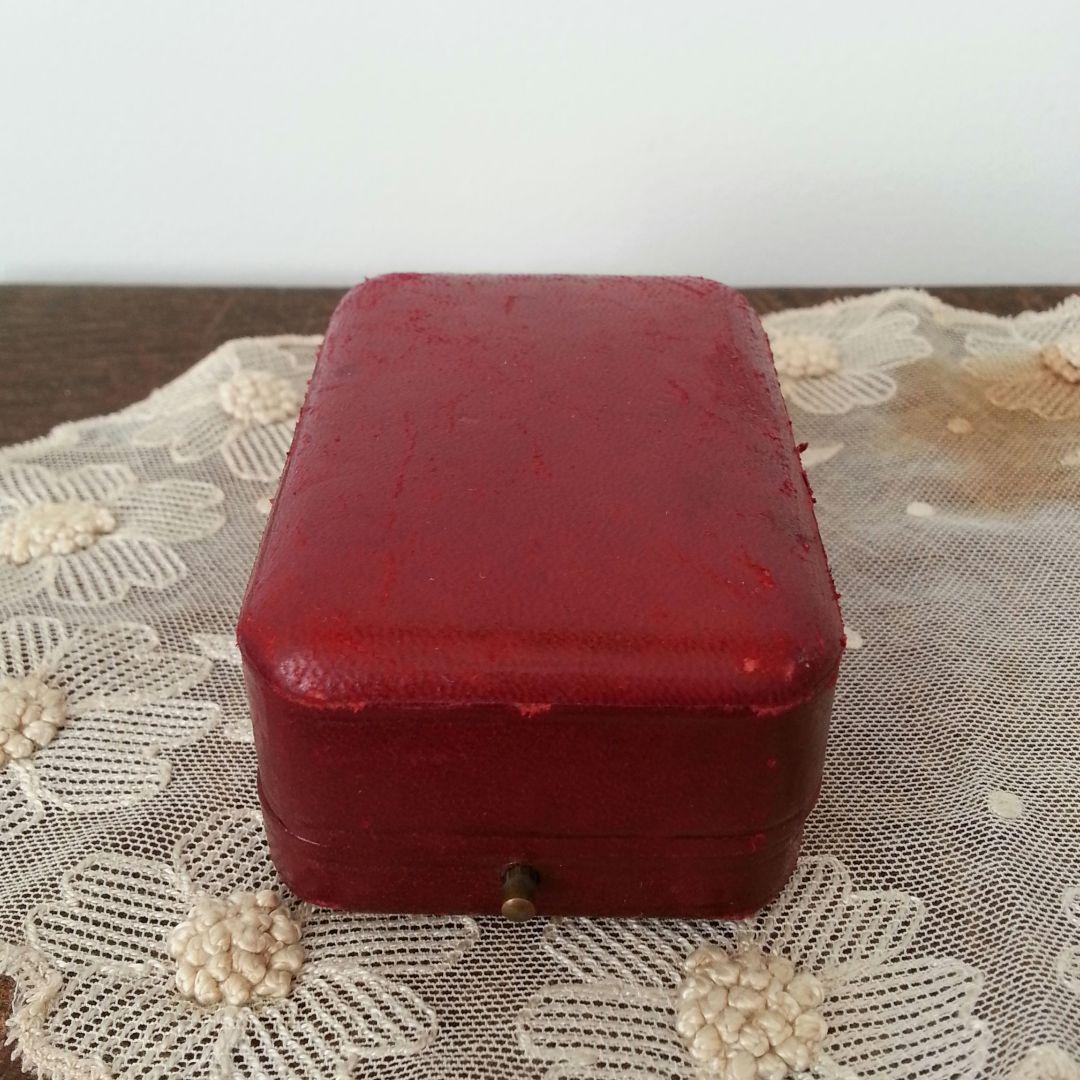 赤 ジュエリーボックス フランス アンティーク ネックレス