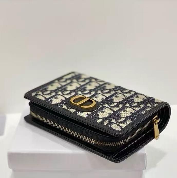 二つ折り財布 ネイビー　トロッター　キャンバスレザー 即購入OK