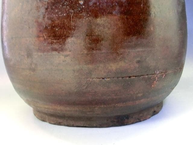 徳利■かなり古い時代物の唐津飴釉古徳利 酒器 花瓶 (江戸期)時代箱付 時代物