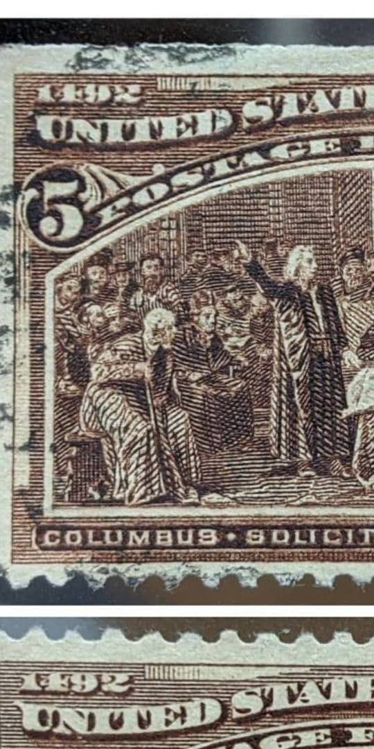 1893年 アメリカ 切手 レア 二重印刷 エラー US コレクション