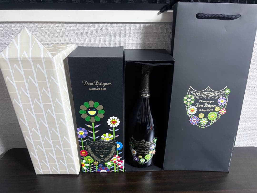 r*1様 新品未開封ドンペリ×村上隆ヴィンテージ 2015限定ギフト箱・バッグ付