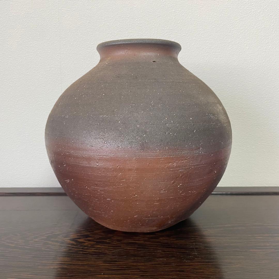備前焼 見附文雄 壺 大壺 花生 花入