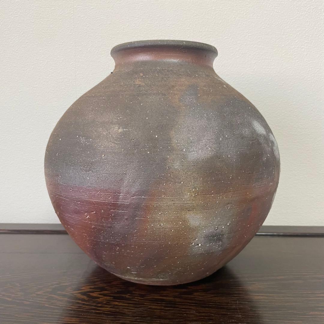 備前焼 見附文雄 壺 大壺 花生 花入