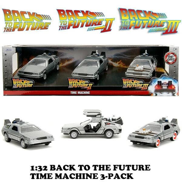 バックトゥザフューチャー デロリアン ミニカー 3台 ダイキャスト 1/32