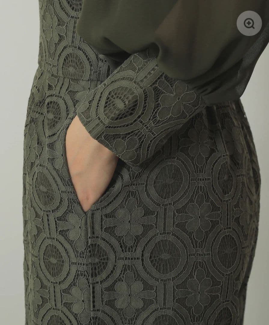 幾何学柄 レース セットアップ パンツ オケージョンドレス　Mサイズ