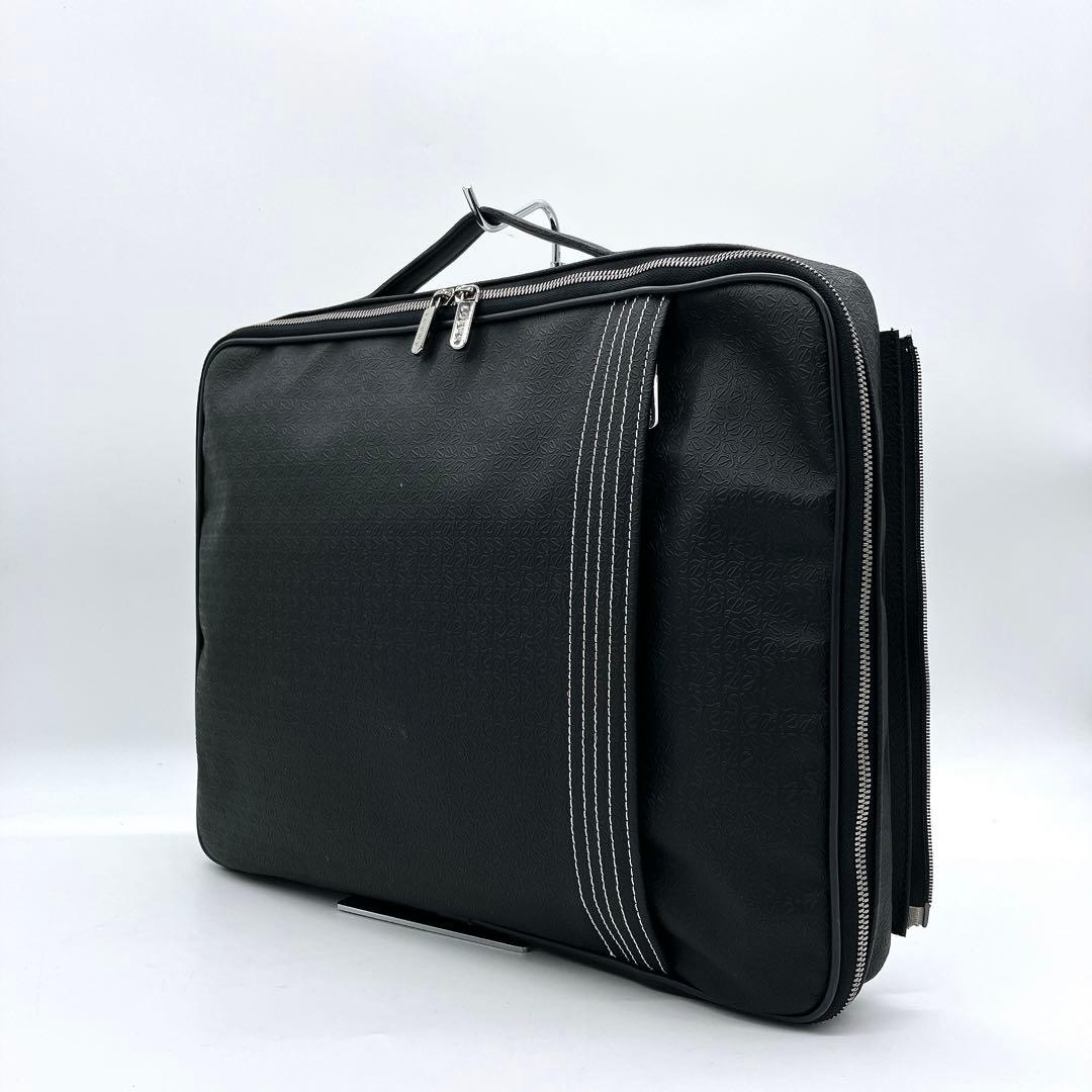 【LOEWE】ブリーフケース　リピートアナグラム　PVC ブラック