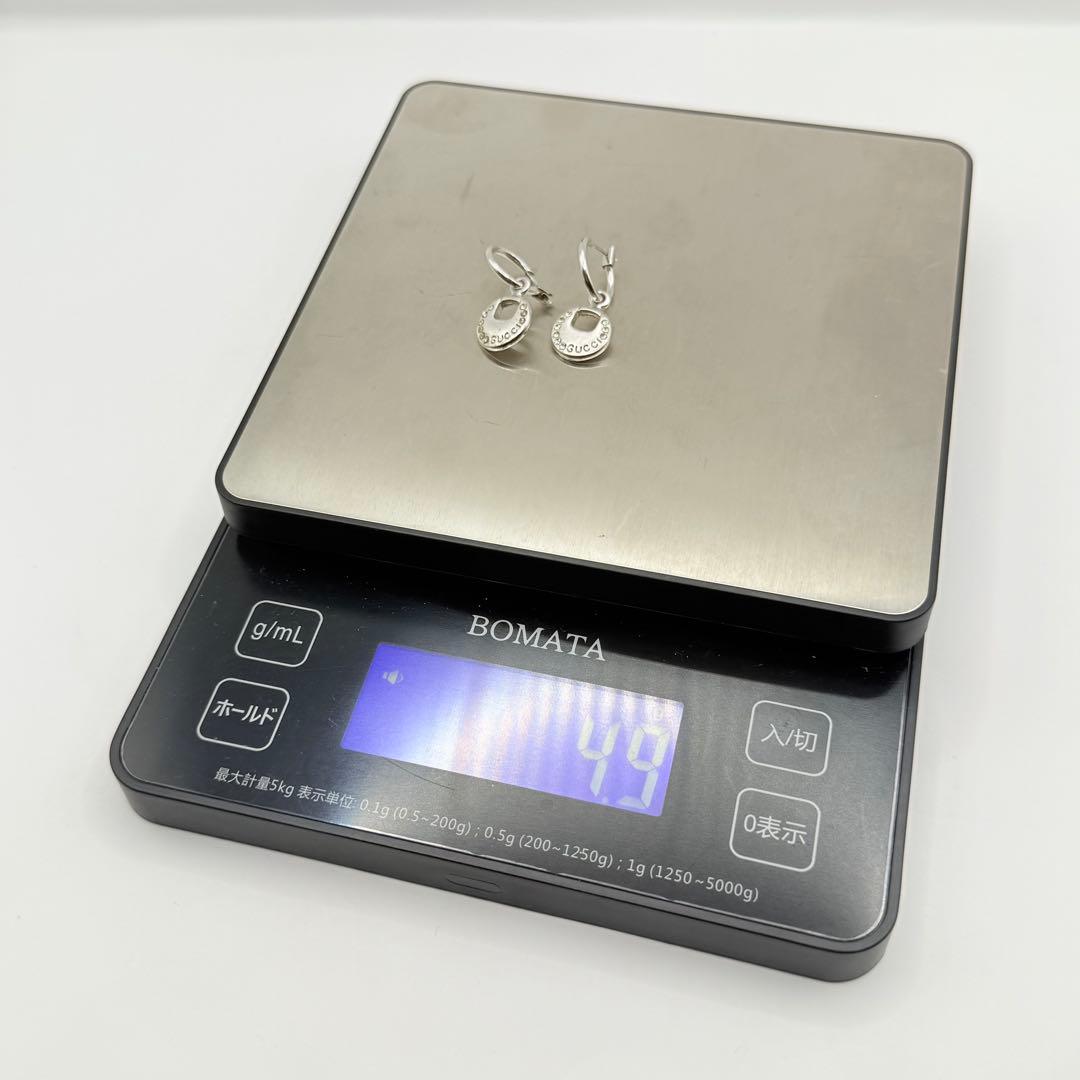 GUCCI グッチ　ピアス　サークル　ライトストーン　シルバー　GP 両耳