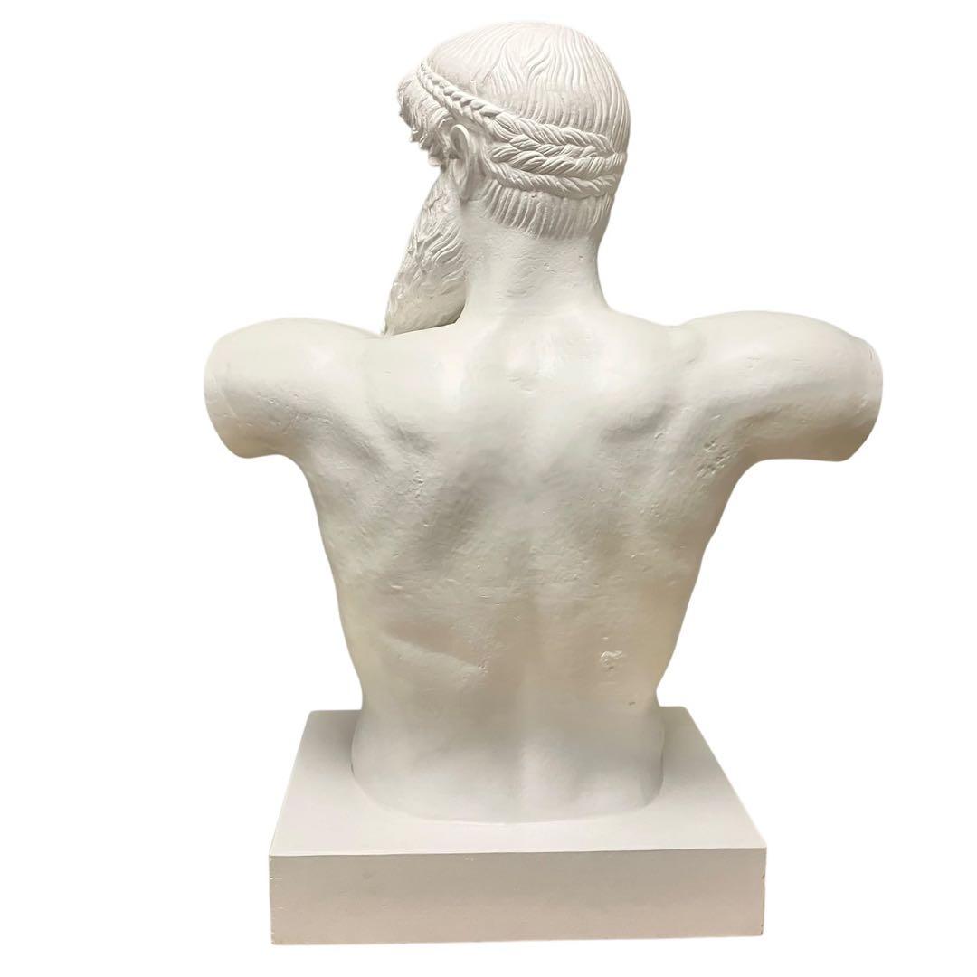 【希少】ポセイドン 石膏像 石像 胸像 デッサン 特大 彫刻 置物 オブジェ