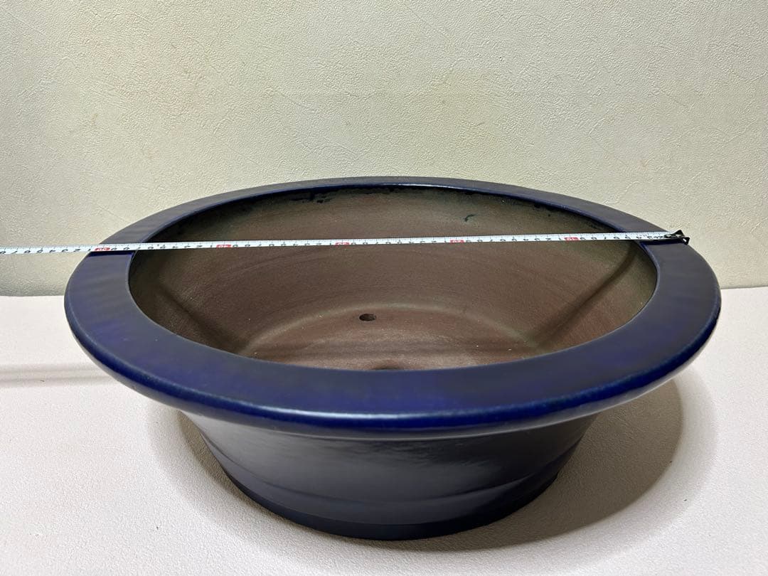 大型　松泉焼　山秋　盆栽鉢