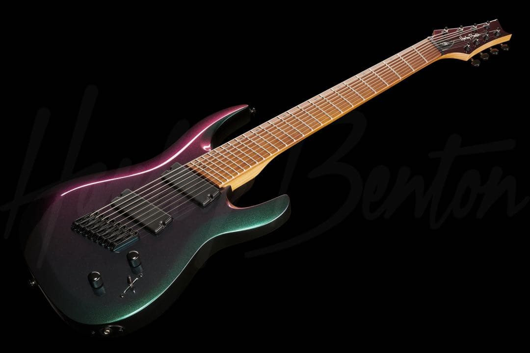 【激レア美品】Harley Benton 8弦ギター グラデーショングリーン