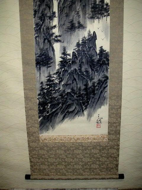 ♥掛軸　桂林山水　児玉 三鈴 　掛け軸　共箱付き　骨董品