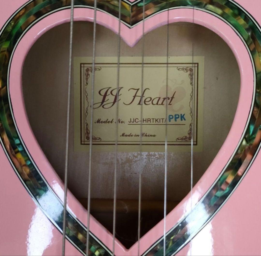 ♡JJ Heart ハート型 ピンク ケース付 アコースティックギター