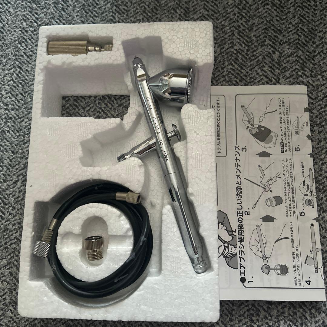 中古　クレオス　Mr リニアコンプレッサー　レギュレーターセットL5 エアブラシ