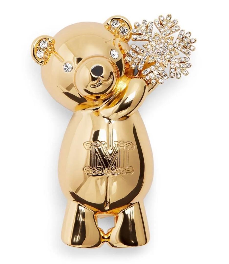 新品未使用！MaxMara クマのブローチ ゴールド