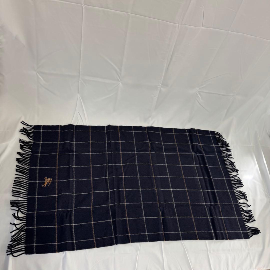 BURBERRY バーバリー ひざ掛け ブランケット ネイビー チェック柄