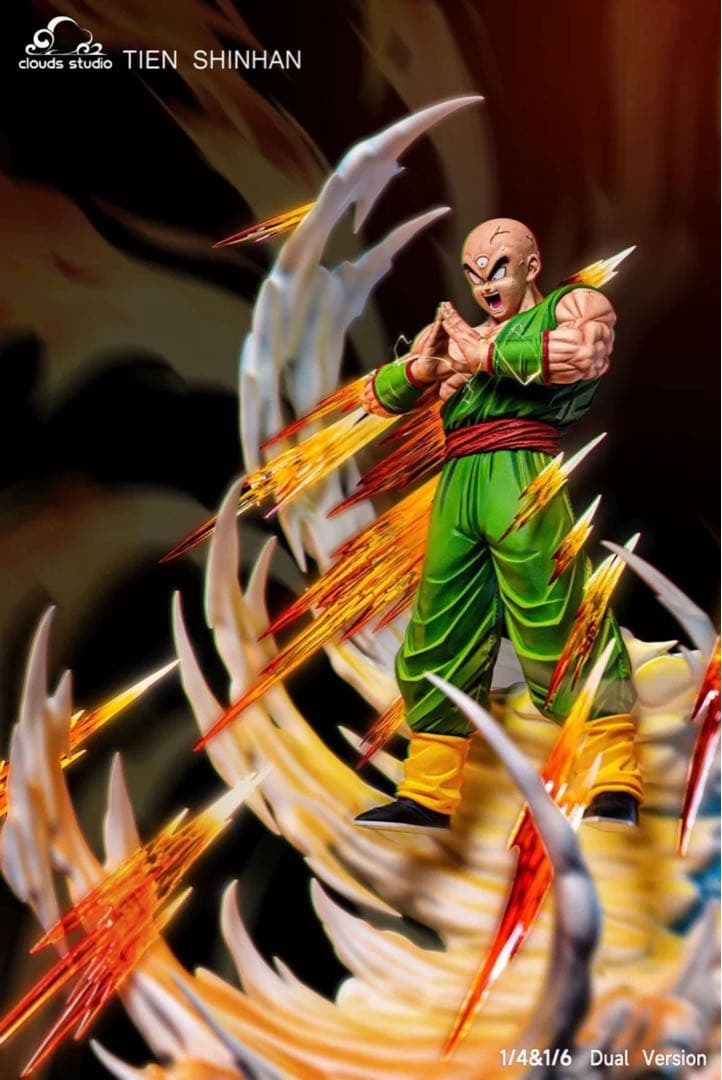 ドラゴンボール 天津飯 ガレキ ガレージキット スタチュー X②