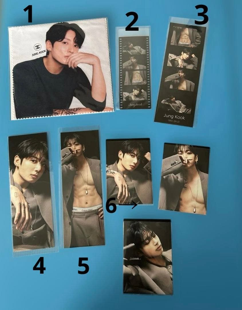 BTS Jungkook ロングステッカー・フィルムブックマーク・ましかくフォト