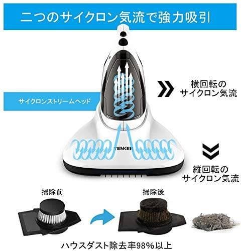 ダニを徹底的に除去する8000回/分布団クリーナー