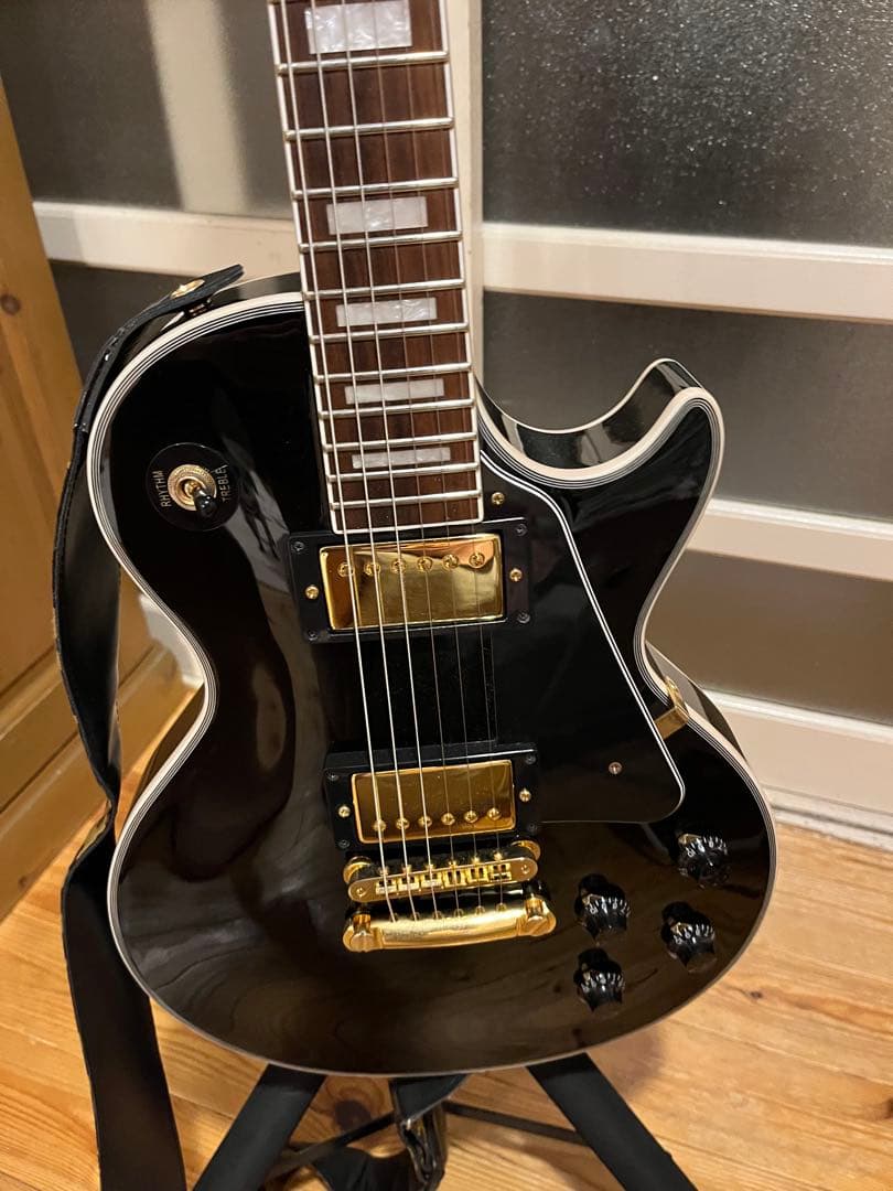 burny SRLC-55 レスポールカスタムタイプ　ブラック【値下げしました】