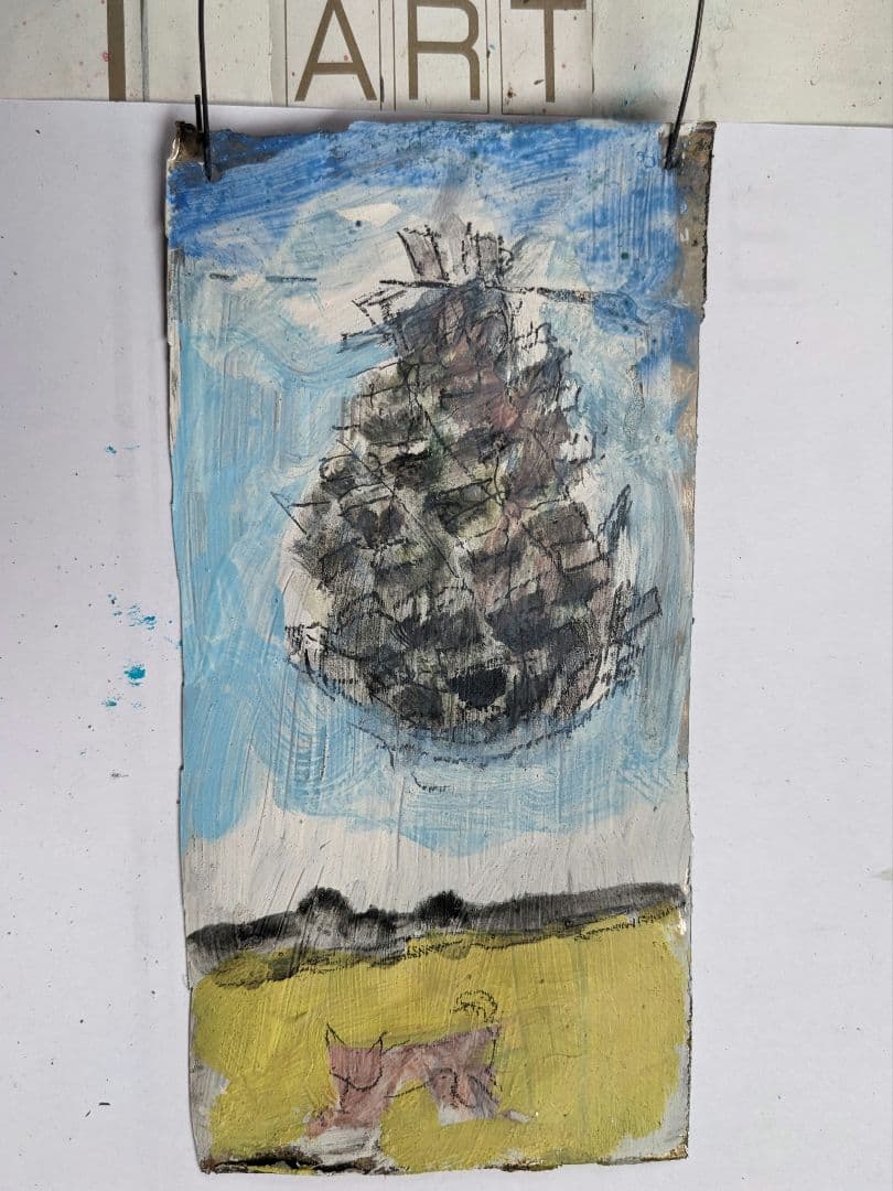 抽象風景画 油彩