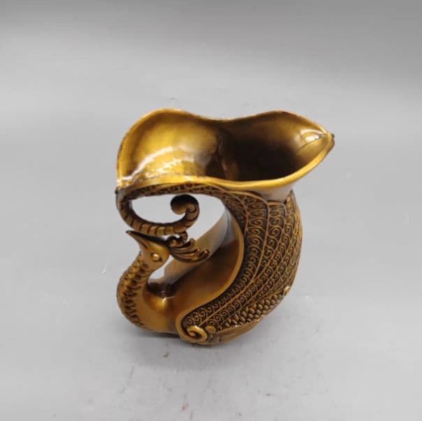 銅器 鳳凰酒杯 小物 装飾品 工芸品 美術品 置物