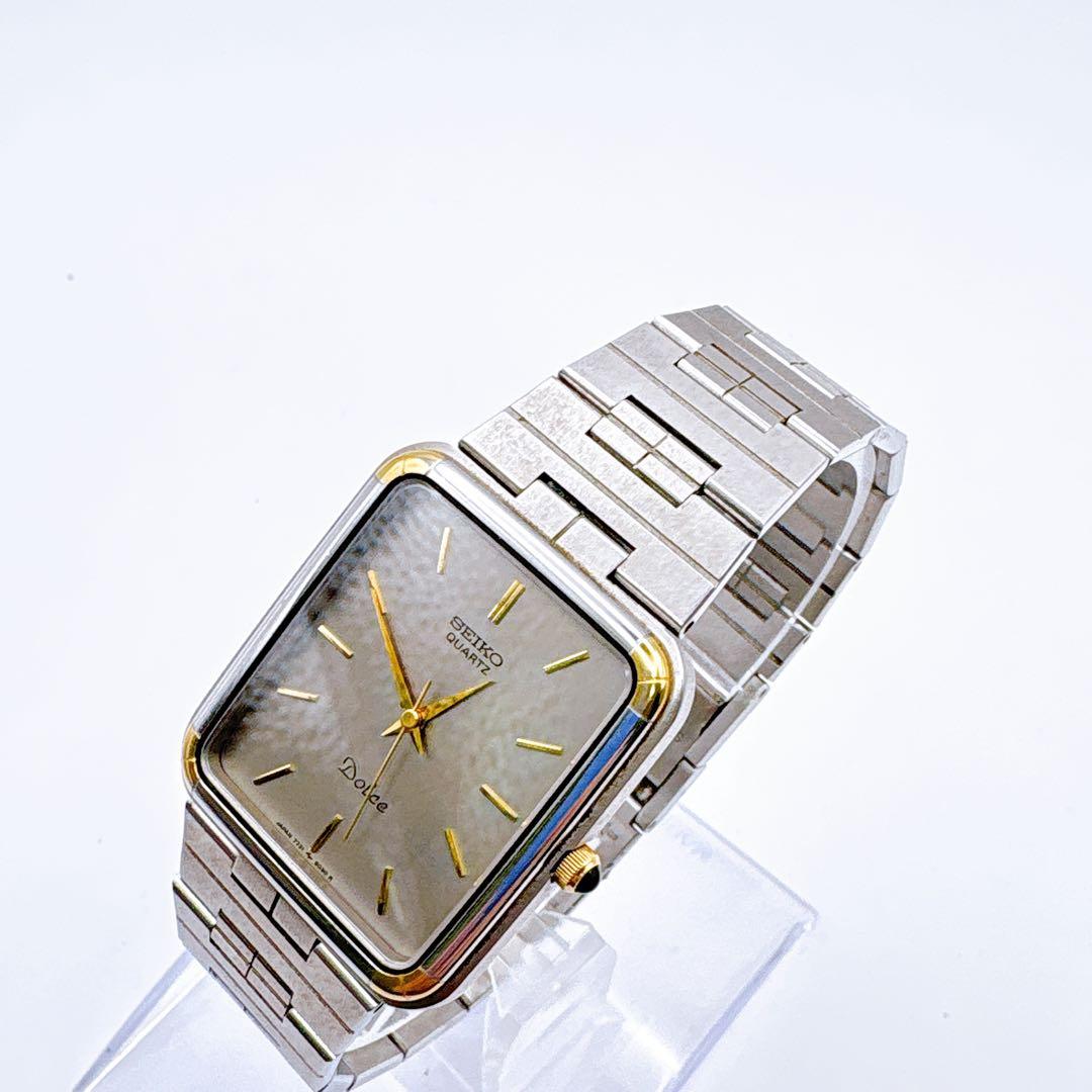 稼働品 SEIKO Dolce クォーツ 腕時計 ドレス シルバー ゴールド