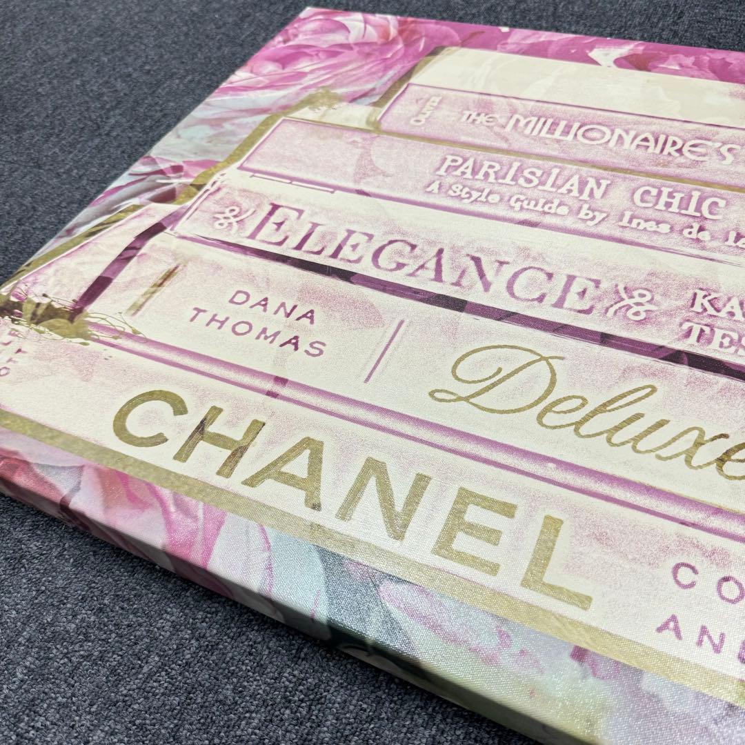 oliver gal キャンバスアート　絵画　CHANEL ピンク　本