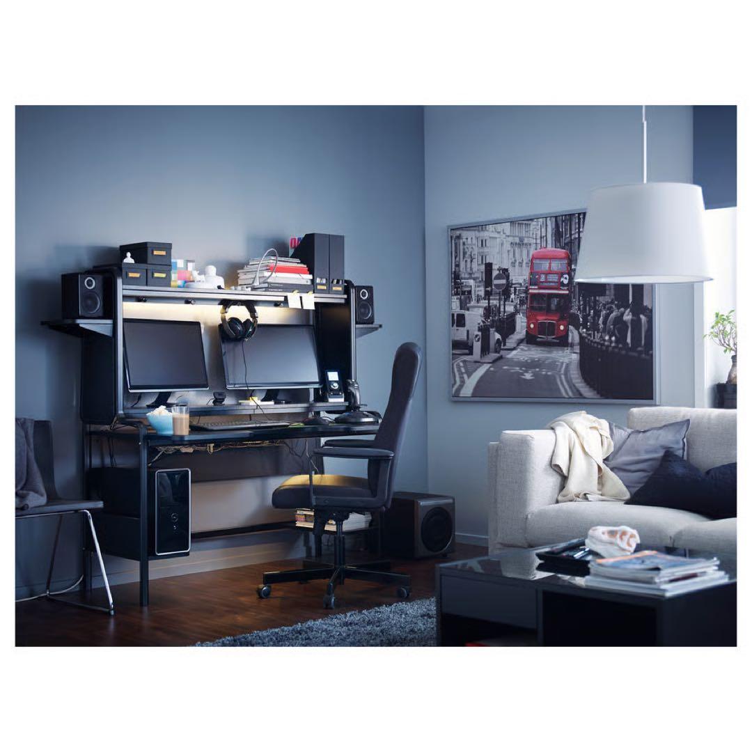 IKEA FREDDE ゲーミングデスク黒140x74x146 横浜市引取限定