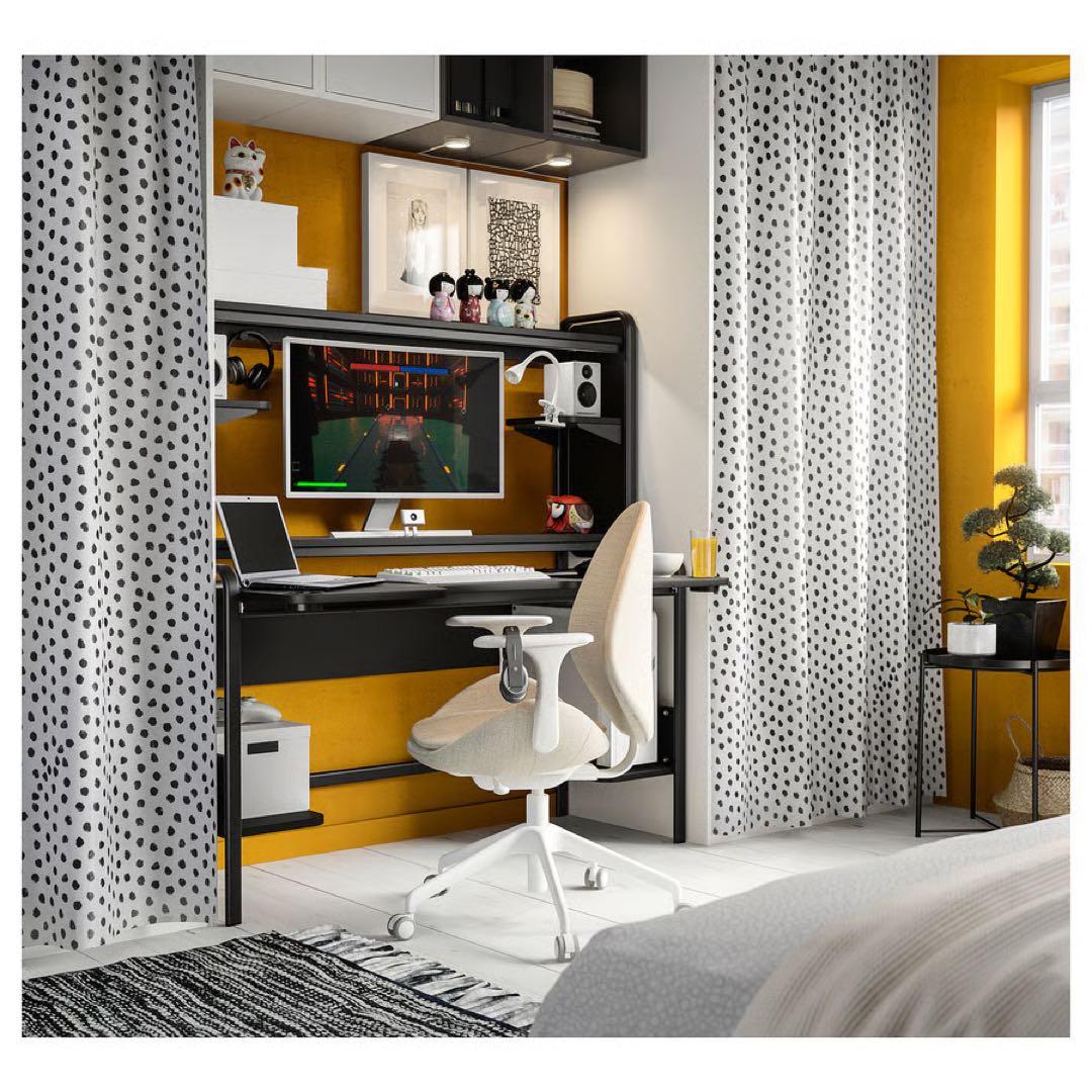 IKEA FREDDE ゲーミングデスク黒140x74x146 横浜市引取限定
