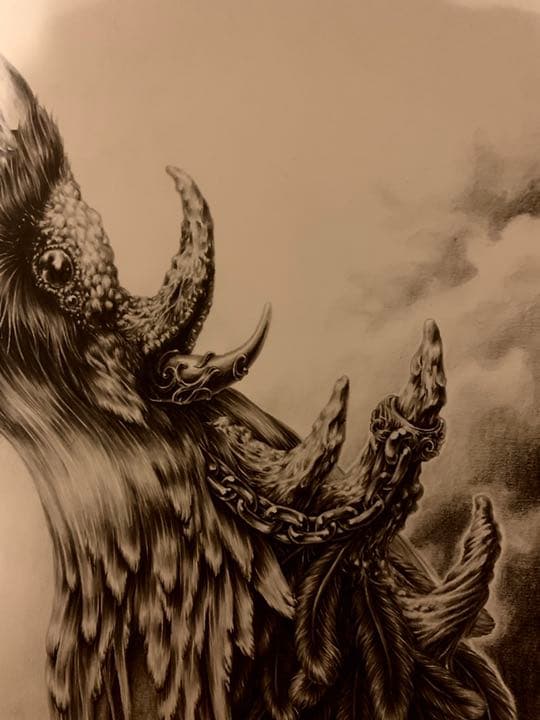 鉛筆画「鴉」2021年作製