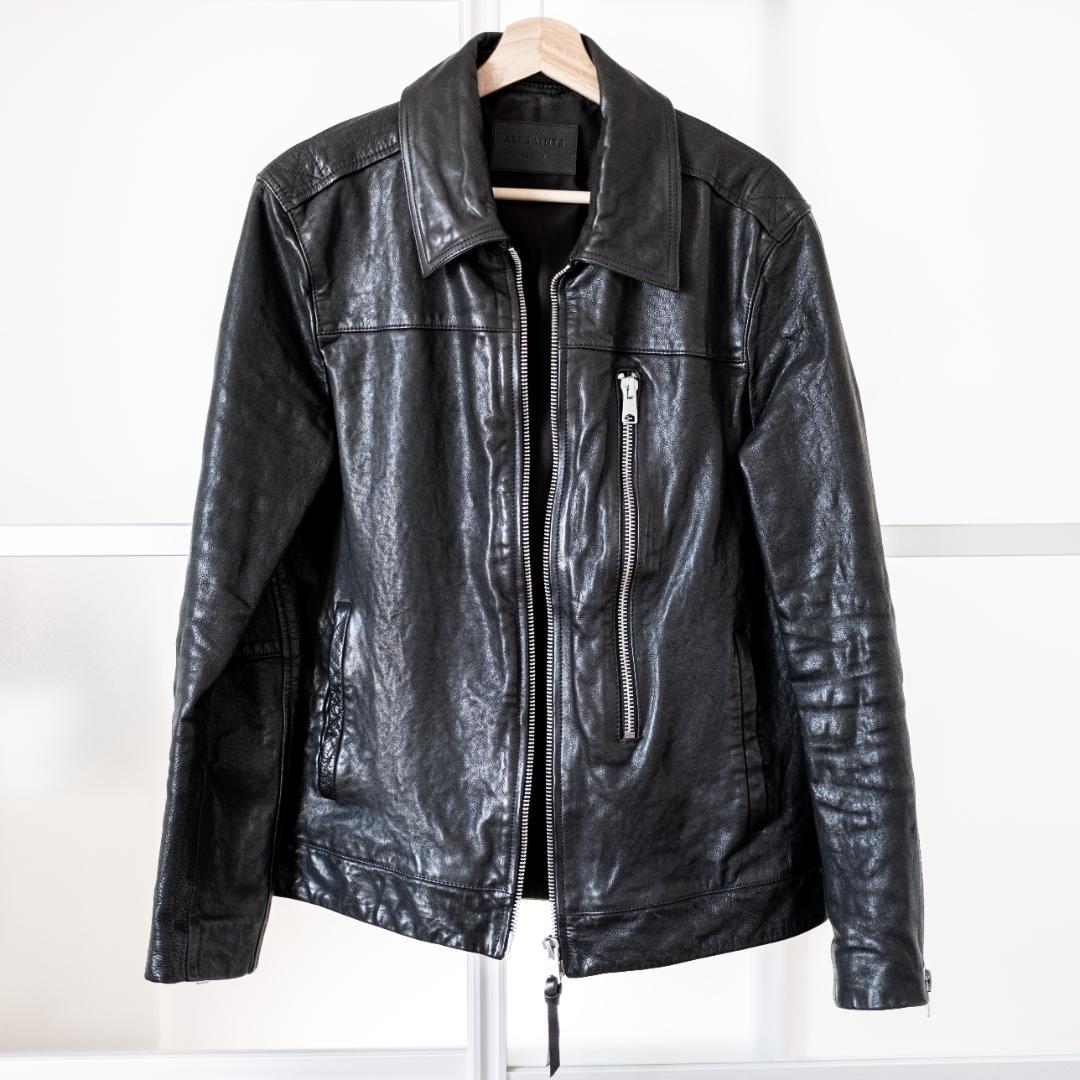 ALLSAINTS ブラック シングルライダースジャケット