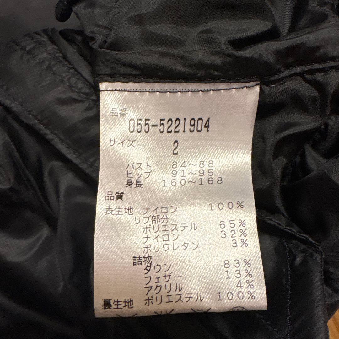 PEARLY GATES パデッドデザイン ダウンシャツ 89 サイズ2 黒
