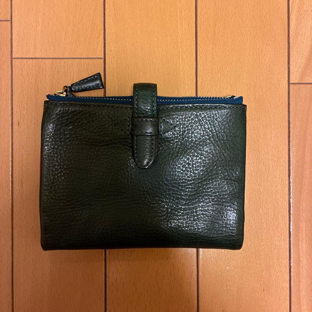 ccompany limitedダークグリーンレザー 財布兼 パスポートケース