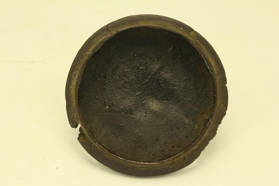 古銅 獅子蓋 香炉 時代物(A975)