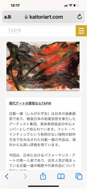 白髪一雄絵画