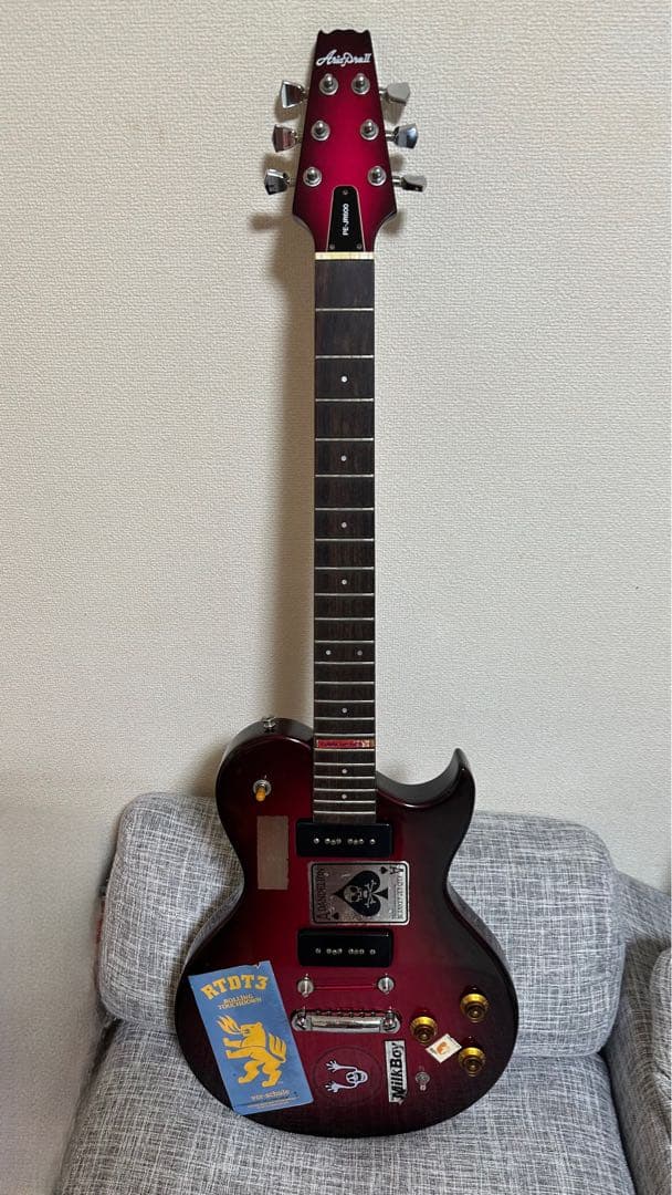 ぢ*い様 ジャンク　Aria Pro II PE-JR600 レッド ギター ケ