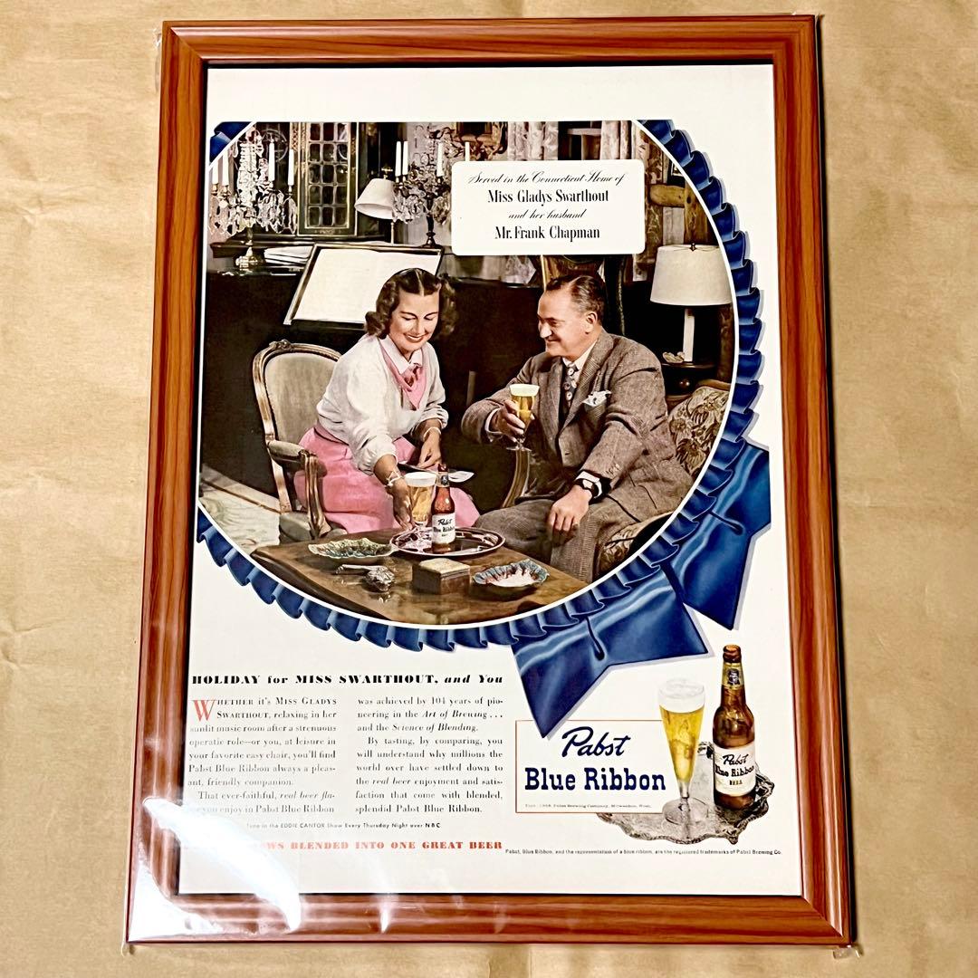 希少品！ Pabst Blue Ribbon パブスト ブルー リボン ポスター