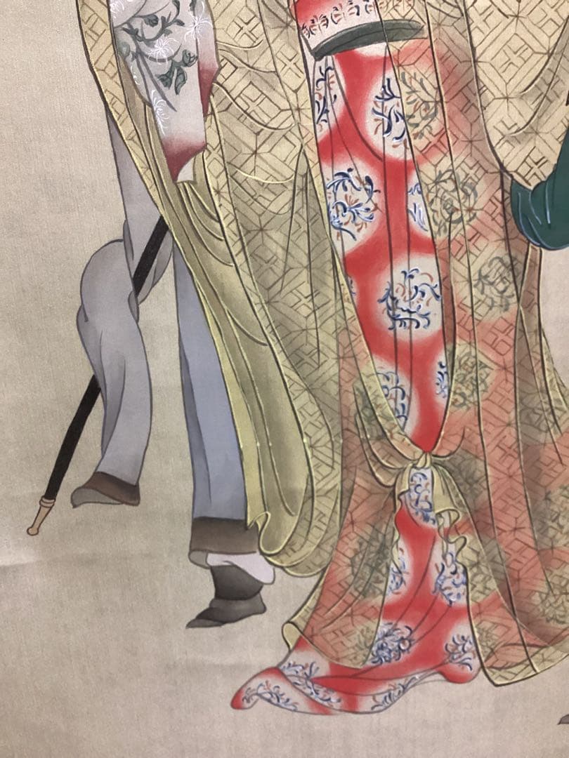 中国美術　アート　掛け軸　銭選写　『楊貴妃』